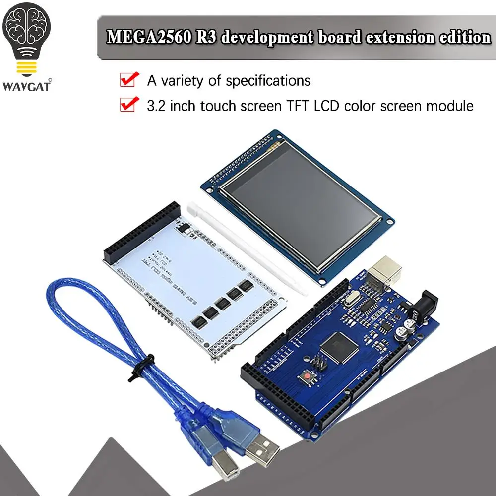 Официальный 3 5-дюймовый сенсорный ЖК-экран TFT + экран Mega 2 R3 с usb-кабелем для