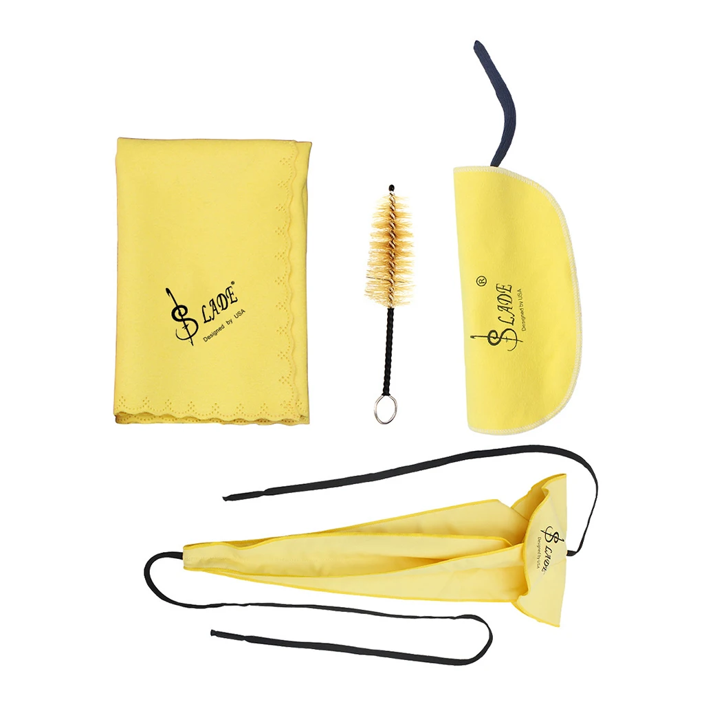 Saxophone Clarinet Flute Sax Cleaning Kit Swab Cloth Brush 4Pcs wind instruments cleaning set saxophone musical instrument saxophone parts accessories