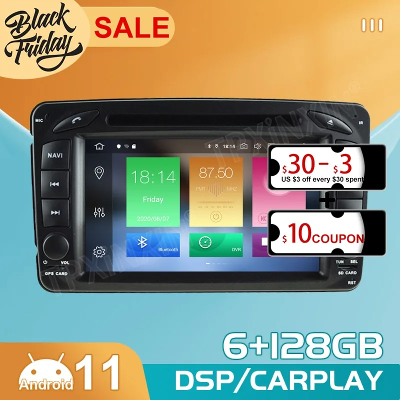 Android 11.0 6g+128gb For Mercede-benz W203 W209 W463 W168 Car Gps ...