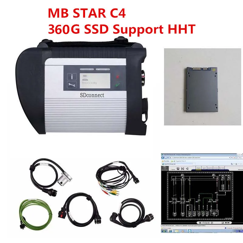 SD Connect c4 mb star + 201909 DTS vediamo xentry DAS EPC WIS HHT программное обеспечение SSD многоязычный