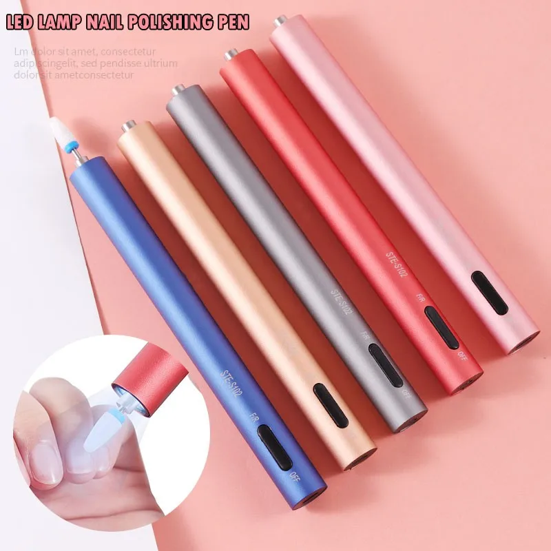 New LED Light Mini USB Charging Electric Nail Drill Portable Ongles Materiel Professionnelle Nail Drill Machine Manicure#zb