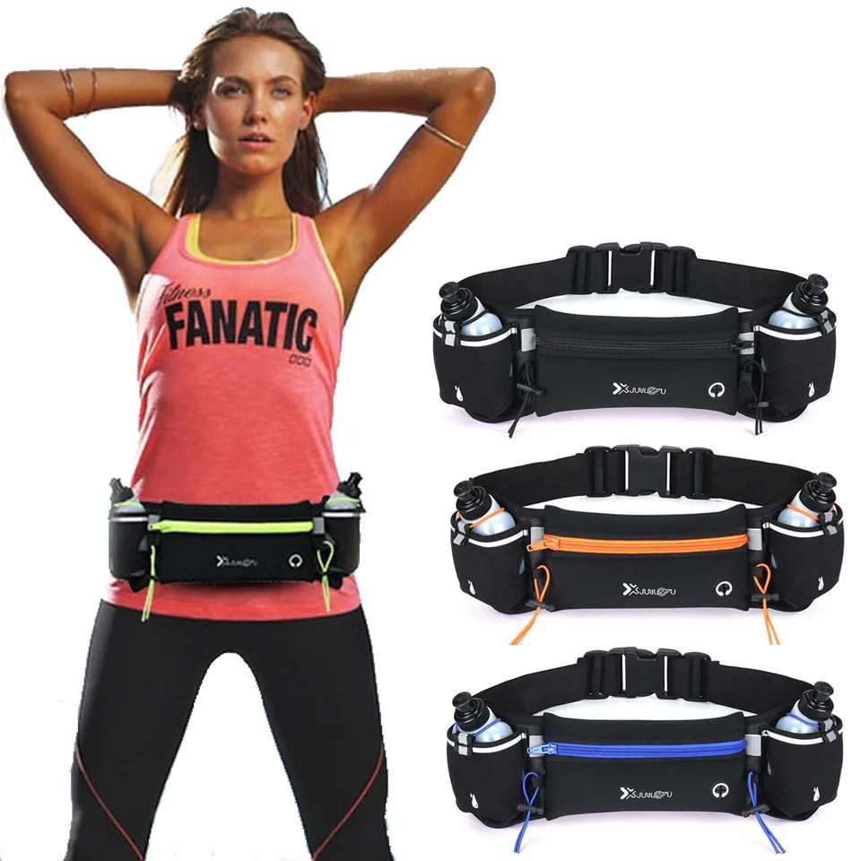 

Running Waist Bag Marathon Running Bag Men Women Outdoor Riding Fitness With Water Bottle Waterproof Phone Sport Belt Waist Bags