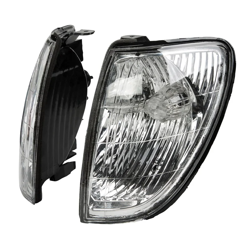 Posbay автомобильные фонари Угловые поворотники белые линзы для Lexus LX470 1998-2007 цоколь лампы без ламп
