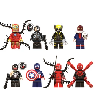 

DISNEY Avengers Building Blocks Bricks Super Hero Iron Man Deadpool Captain America Action Figures Kids Toys for Boys Girls 8Pcs