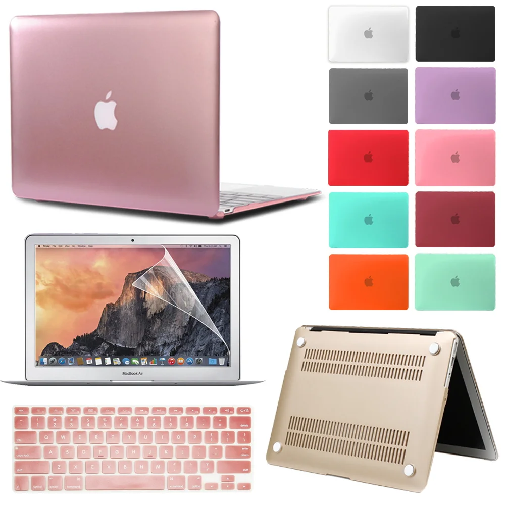 Para Apple Macbook Air 13 A2337 M1 2020/Pro 15 A1398 Retina/ Macbook 12 (A1534) funda de portátil + Teclado + Protector de pantalla