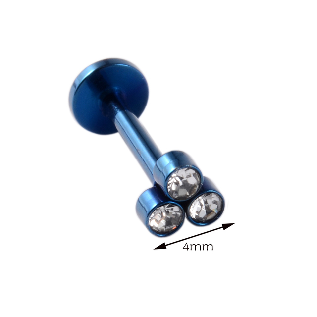 G23 Titanium&Steel Opal Cluster Ear Tragus Helix Cartilage Cz Gem Earrings Stud Labret Bar Ring Woman Body Piercing Jewelry
