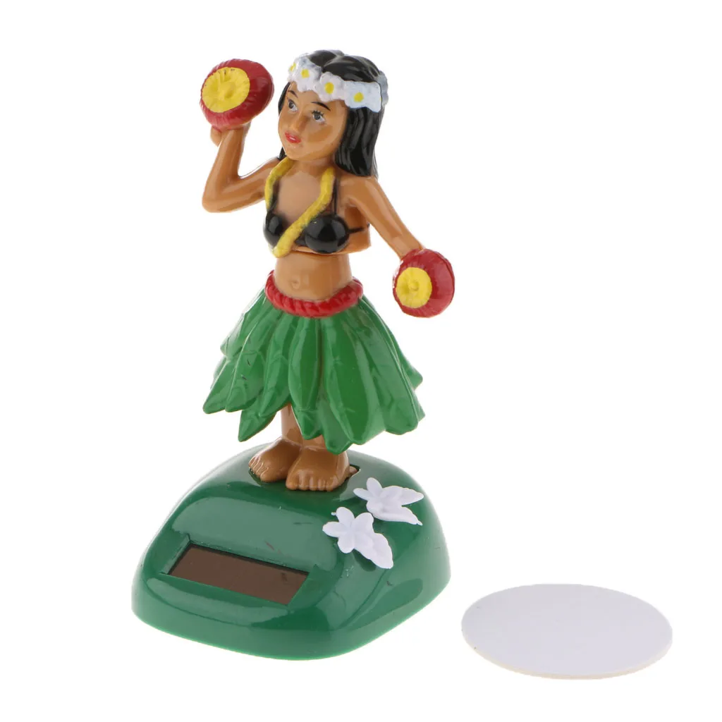 Solar Dancing Hula Girl Solar Powered Toy Bobble Dancer Doll for Car Dashboard