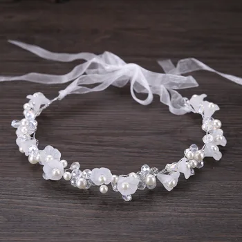 

New hot bride hand crystal flower headdress wedding dress accessories hair with children's hair accessories