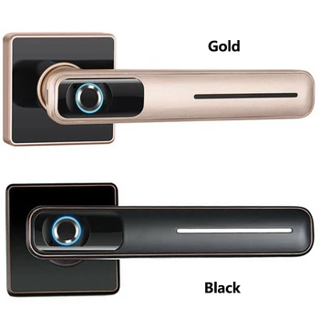 

Smart Fingerprint Lock Biometric LED Indicator Electronic Door Security Home Invisible Fingerprint Lock With Keys #734