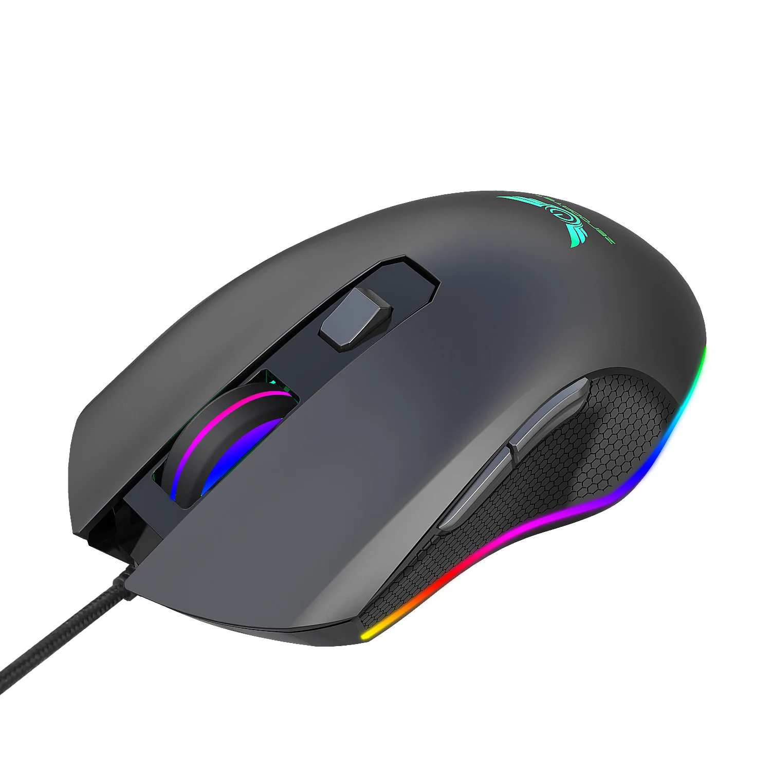 ZERODATA, новая игровая мышь G21, 6400 dpi, проводная мышь для ПК, игры, с разноцветной подсветкой RGB, Marquee, игровая мышь для ПК