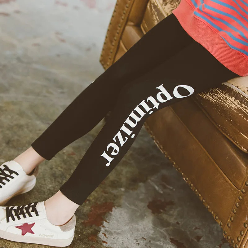 teen girls leggings 2019spring and autumn clothes girls pants letters stretch children sports leggings girls kids trousers