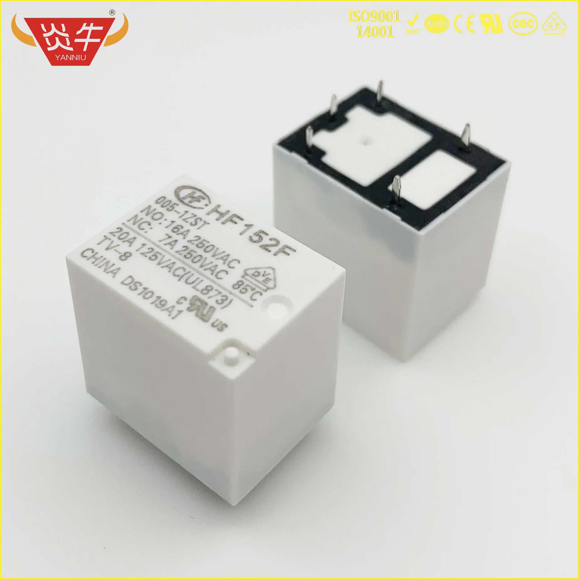 HF152F PCB реле DC 5V 12V 24V 5Pin 16A 250V HONGFA SONGLE OMRON