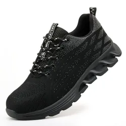 Chaussures de sécurité à embout en acier pour hommes, souliers de travail, antidérapants, respirants, légers, Anti écrasement et perforation, bottes de travail, livraison directe 