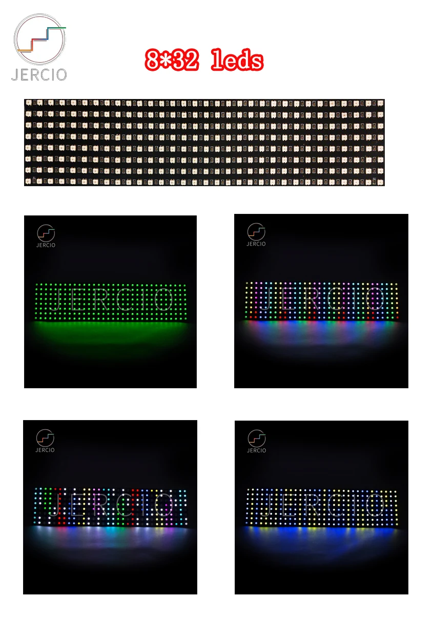 JERCIO панель экрана 3535 как ws2812b 8x8/16x16/8x32 пикселей матрица Sk6812 может индивидуально адрес IC чип DC5V индивидуальный заказ