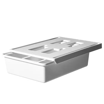 

1Pc Hidden Desk Bottom Storage Box Office Table Bottom Organizer Sundries Stationery Holder Creative Drawer Under Table with Cov