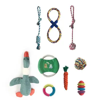 

9Pcs Dog Chewing Toys cleaning teeth for Aggressive Chewers Dental Health Pet Indestructible for Puppies