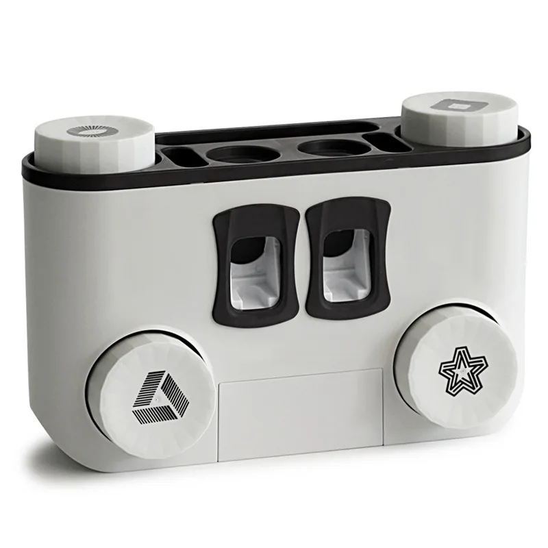 Multifunction Toothbrush Holder Storage Toothpaste Cosmetics Dust-proof Bathroom Accessories Convenient Toothpaste Dispenser