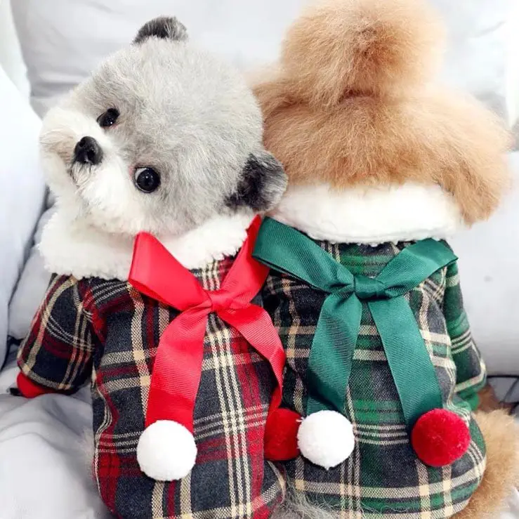 Теплое зимнее пальто для собаки куртка Рождественская Одежда для собак Одежда для щенков Одежда для маленьких домашних животных Чихуахуа кошка одежда для щенков пуделя Bichon