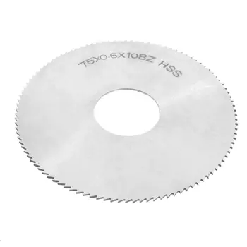 

uxcell 108 Teeth HSS CNC Screw Milling Slotting Cutter 75mm x 22mm x 0.6mm