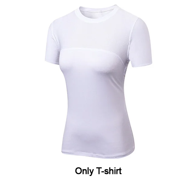 WhiteTshirts Быстрое высыхание сетки Спортивная одежда Для женщин, спортивный костюм из 2 предметов, для занятий йогой; одежда с цветами; детская одежда из ткани-сеточки спортивные Фитнес костюм женский верхние легинси сделанного Йога Комплект Для женщин s - Цвет: WhiteTshirts