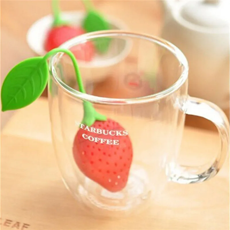 

Silicone Creative Strawberry Design Reusable Tea Filter Strainer Tea Ball Infuser Fun Gadget For Teapot Drinking Accessories