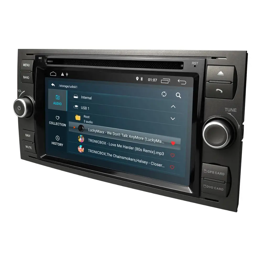 Discount IPS 2 din Android 9.0 4G 64G Car GPS For Ford Mondeo S-max Focus C-MAX Galaxy Fiesta transit Fusion Connect kuga DVD PLAYER 3