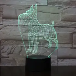 3d-2081милая маленькая собака в форме сенсорного датчика для маленьких детей ночник для офисной комнаты декоративная лампа футбол 3D подарок