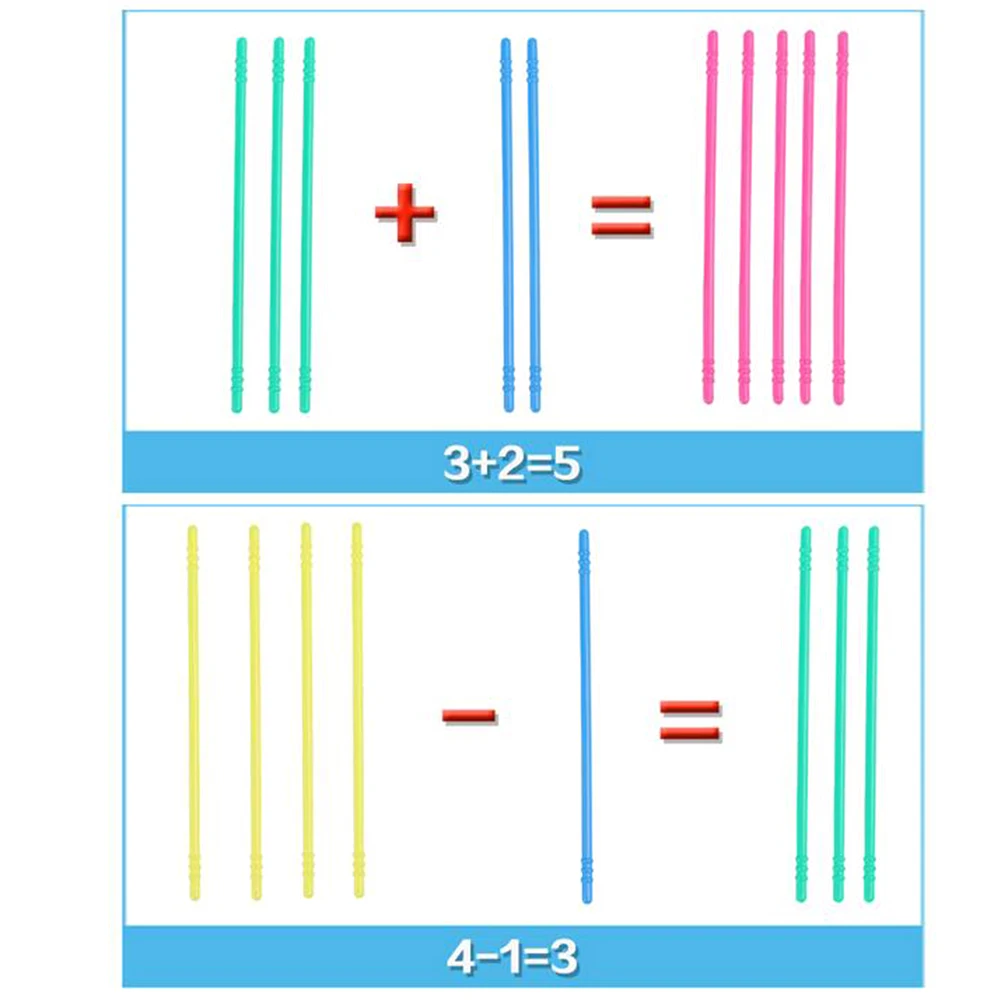 100 шт./компл. Счетные палочки игрушка Пластик красочные Счетные палочки стержни арифметика обучения образования детей Монтессори математические
