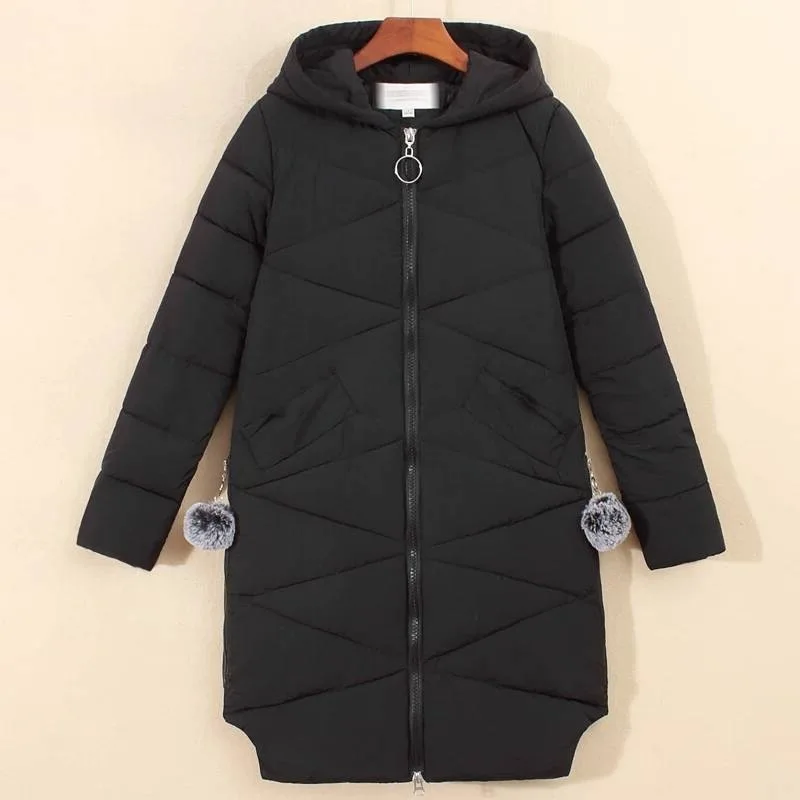 

New Style down Feather Cotton-padded Clothes Women's South Korea Dongdaemun Winter Slim Fit Hooded Women's Winter Coat 2018