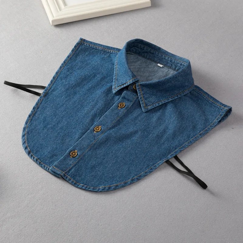 Fake Collar Detachable Collar Shawl Male Female Child Spring Autumn All-match Denim Shirt False Collar Decorative Shirt Collar Pointed