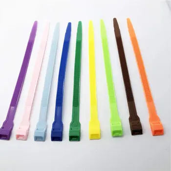 

Xingo Colorful Unique Double Self-Lock Black Nylon Cable Ties Fasten Loop Electrical Wire ties UV Heavy Duty Zip ties 50Pcs