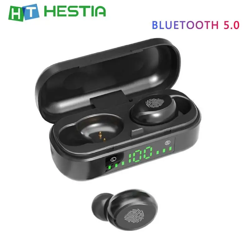 

V8 TWS Wireless Earphone Bluetooth 5.0 IPX7 Waterproof HIFI Mini In-ear Stereo Outside Led Display Sports Running Ear Buds