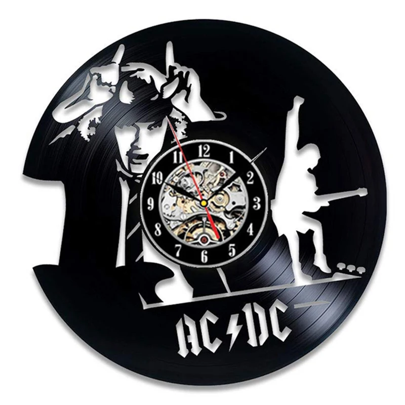 Vinyl Record Wall Clock Modern Design Music Rock Band Vintage CD Clocks