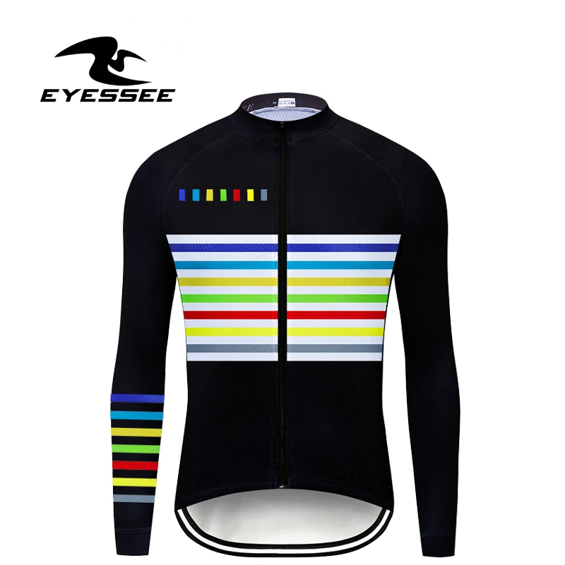 jersey EYESSEE Pro Велоспорт Джерси Набор Осенняя дышащая мужская команда, запатентованная одежда для велосипедной езды с длинными рукавами велосипедная одежда - Цвет: jersey