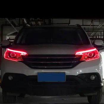 

Soft Silicone LED Strip 2PCS set 60CM Red DRL Turn Signal Light Sequential Tube