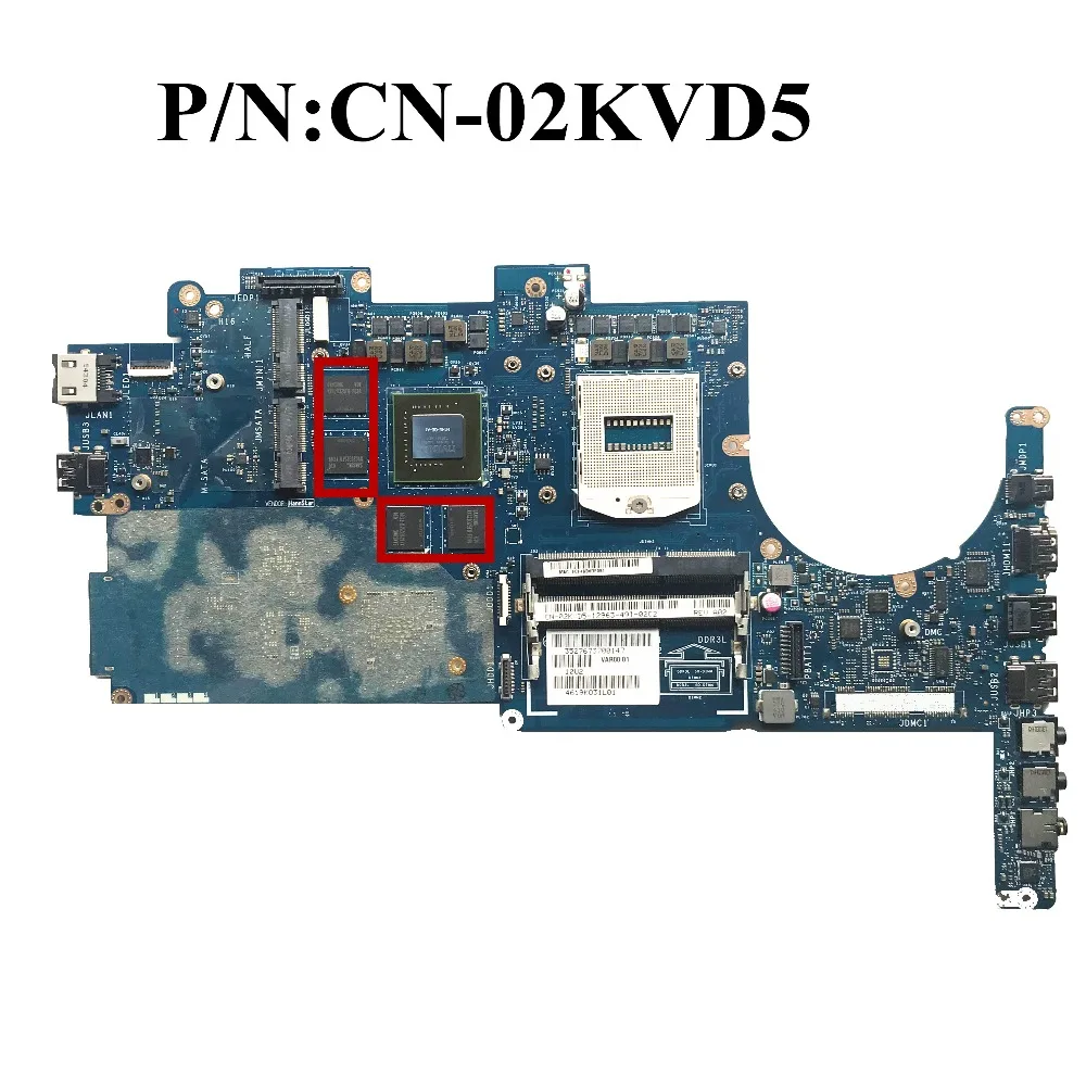 

Excellent For DELL Alienware M14X R3 Laptop Motherboard DDR3L GTX765 2GB CN-02KVD5 02KVD5 2KVD5 VAR00 LA-9201P 100% working