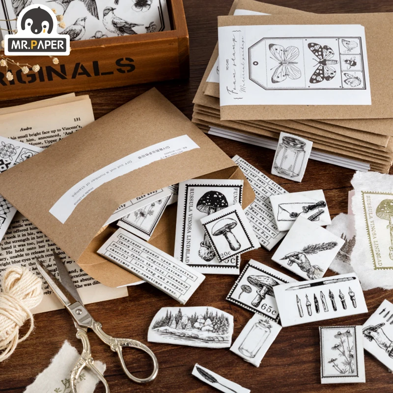 Mr.Paper длинная винтажная картина Inkpad ручная работа сделай сам ремесло на масляной