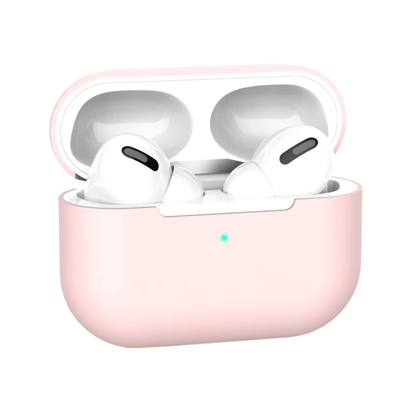 Силиконовый чехол, защитный чехол для Apple AirPods Pro, TPU, Bluetooth наушники, мягкий силиконовый чехол для Air Pods 3, защитный чехол s - Цвет: Pink