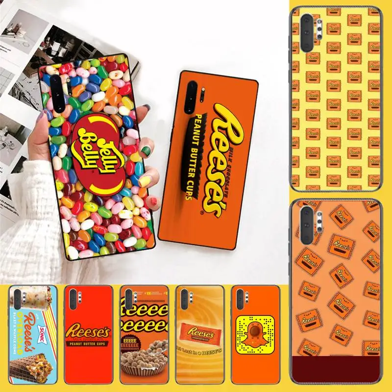 

NBDRUICAI Candy Reeses Soft black Phone Case For Samsung Galaxy J7 J8 J6 Plus 2018 Prime Note 7 8 9 10 pro