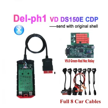

DHL 5PCS/lot VD TCS CDP 2016R0 keygen V9.0 board bluetooth Diagnostic Tool for delphis vd ds150e cdp tcs cdp pro+8pcs car cables