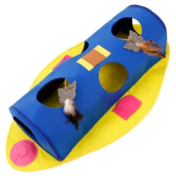 

Multifunctional Cat's Nest Tunnel Foldable Fish-shaped Pendants Warmth Playing Cat Supplies