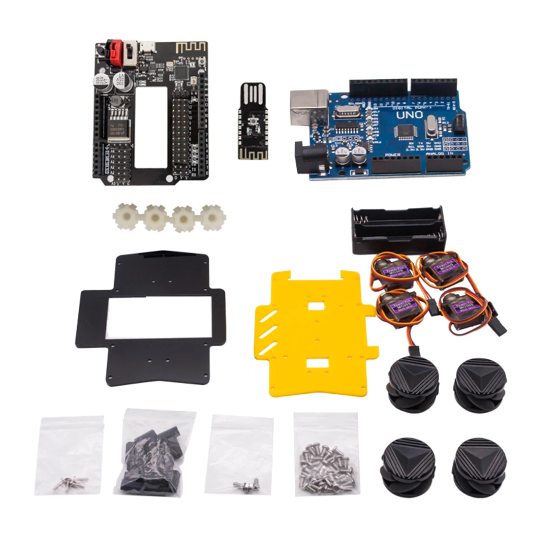  DIY Obstacle Avoidance Smart Programmable Robot Car Educational Learning Kit With Mecanum Wheels Fo - 4000504969519
