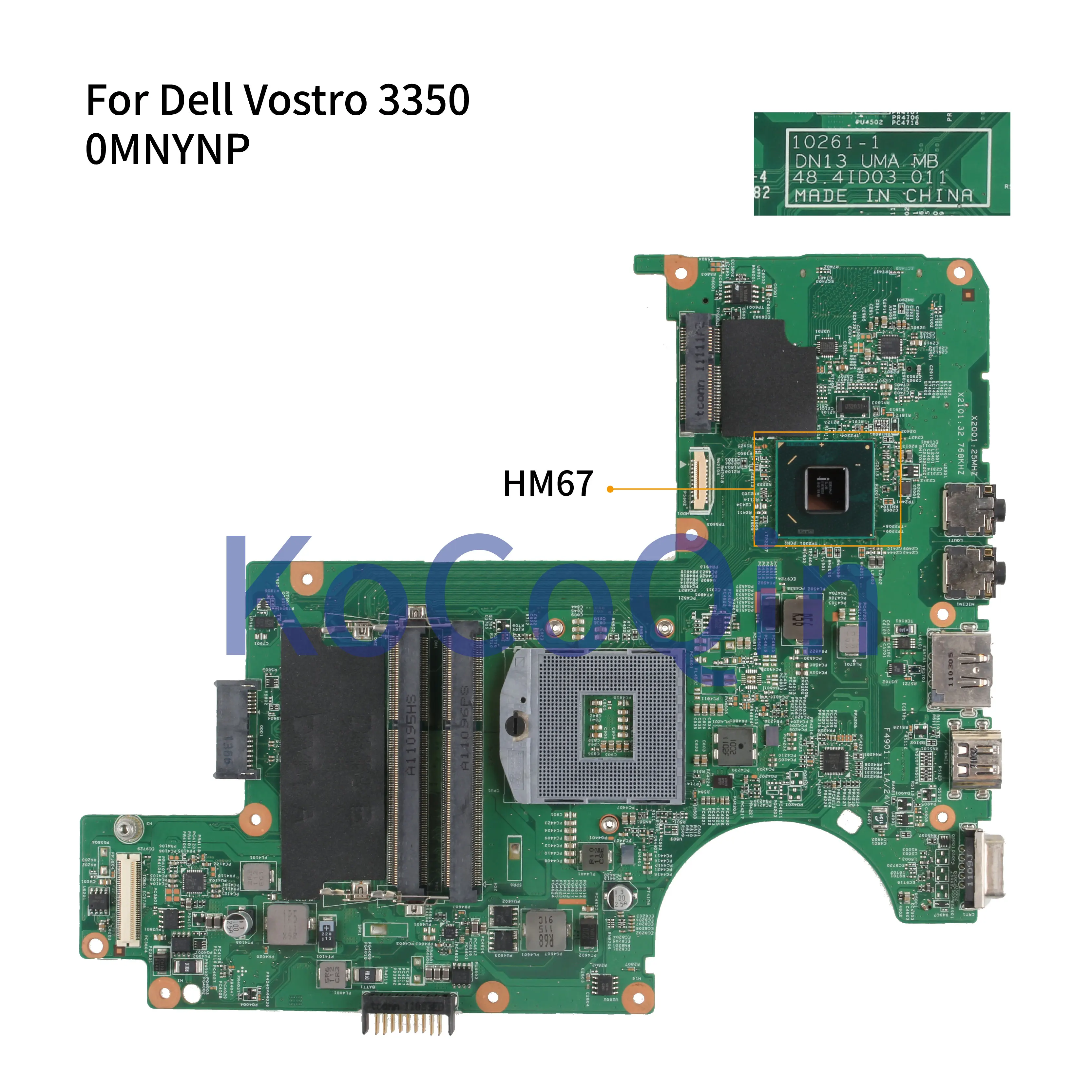 KoCoQin ноутбук материнская плата для Dell Vostro 3350 V3350 материнская плата 0MNYNP CN-0MNYNP 10261-1 48.4ID03.011 HM67