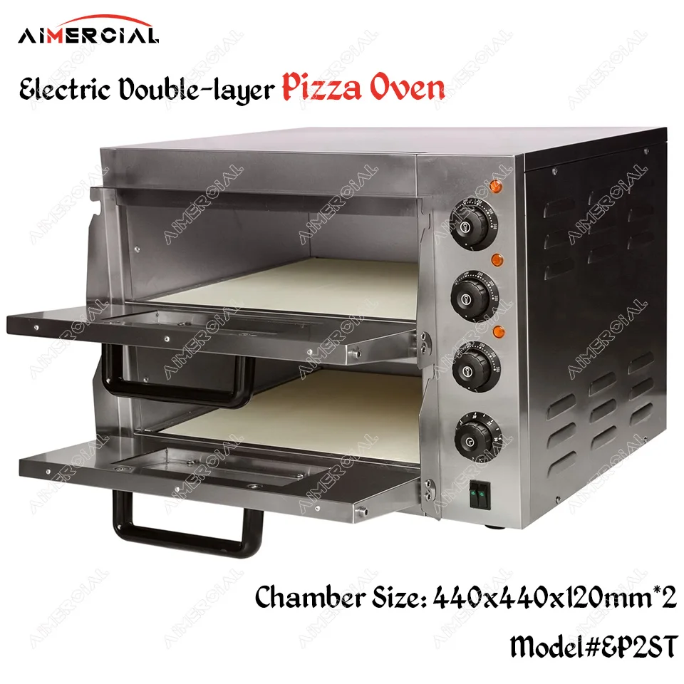 EP1ST/EP2ST Electric Pizza Oven 2KW/3KW Commercial Baking oven Single/Double layer Pizza Baking machine Bakery oven with Timer T