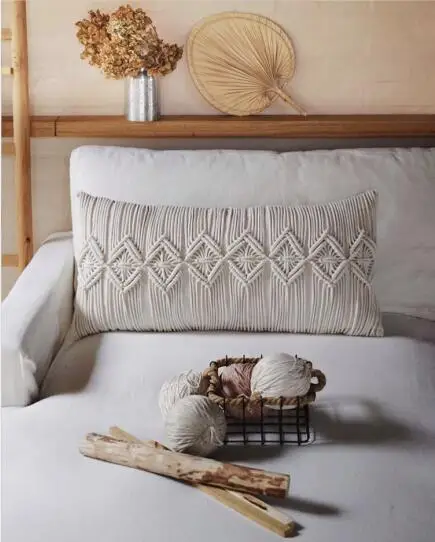 

2019 New Macrame Handmade Cotton Thread Pillow Covers Sofa Cushion Cover Decorative Pillowcases Home Textile