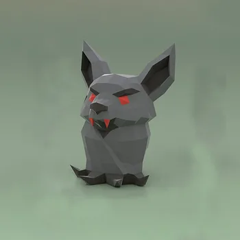 

Bat 3D Paper Model DIY Cartoon Three-dimensional Animal Paper Mold Kindergarten Handmade Children Adult Educational Toy Model