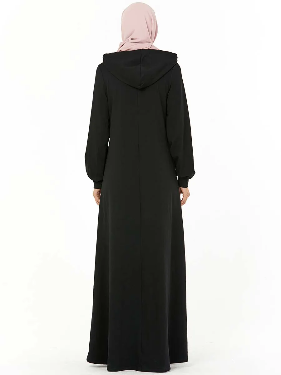 BNSQ свитер с капюшоном Макси платье с карманом slamic одежда Турция Пакистанская Ома ХИДЖАБ КАФТАН халат Дубайский мусульманский марокканский кафтан