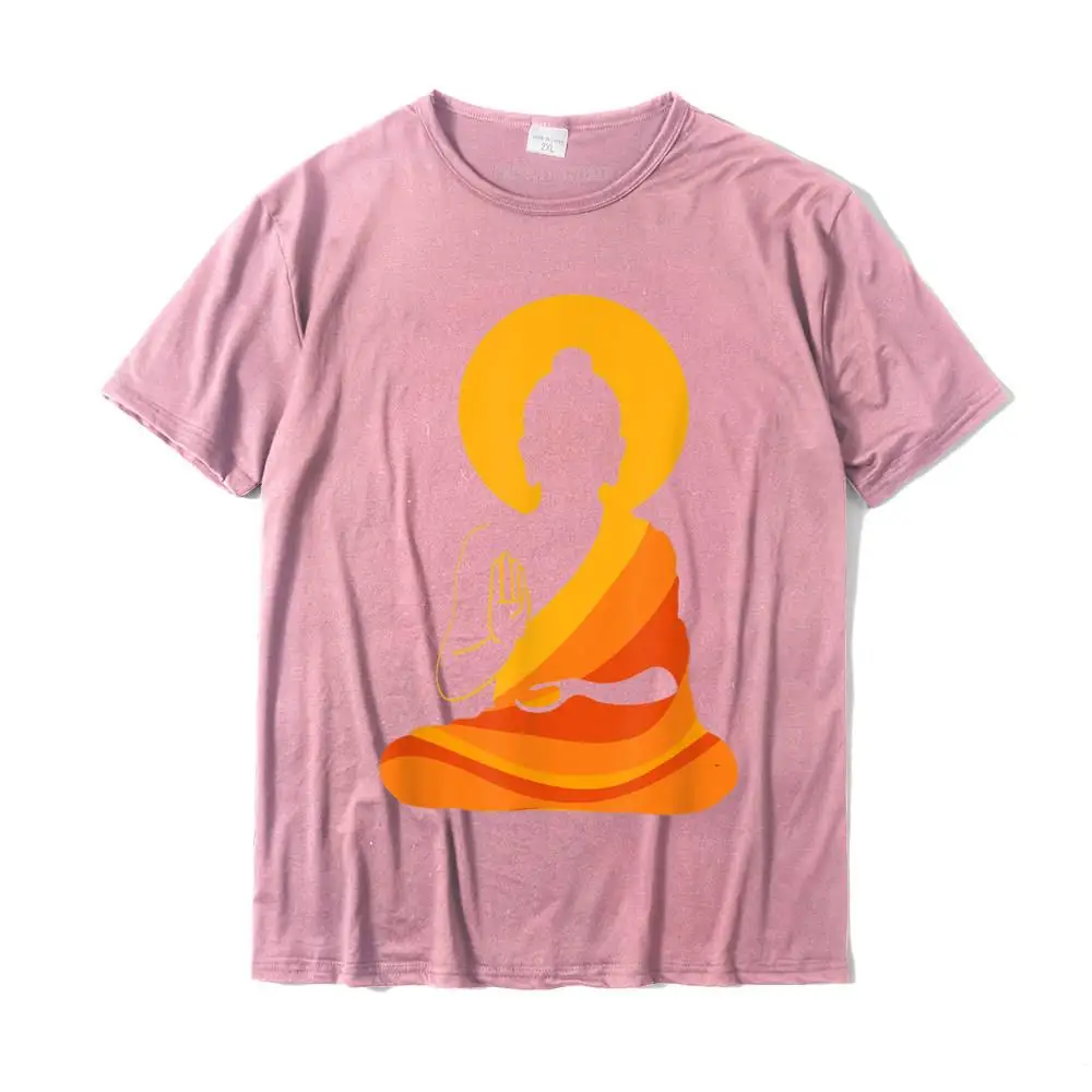 2021 Discount Family cosie Short Sleeve T-Shirt Summer Fall Crew Neck 100% Cotton Fabric Tops Shirts for Men Tee-Shirts Casual Buddha YingYang Zen Yoga T-shirt Tee Relax and enjoy life! T-Shirt__MZ15738 pink
