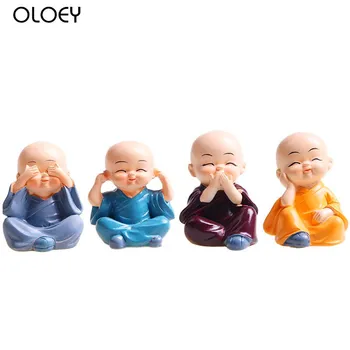 

4pcs/Set Mini Buddha Figurines Miniature for Home Bonsai Decoration Micro Landscape Decor Gifts for Guests Personalized Gift