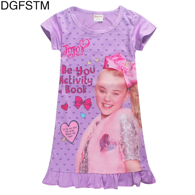 JOJO siwa/ г. Летнее праздничное платье с героями мультфильмов для детей футболка с короткими рукавами из хлопка+ штаны спортивный костюм Одежда для девочек, От 4 до 10 лет